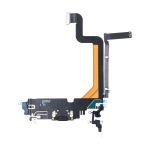 Шлейф для Apple iPhone 14 Pro Max на системный разъем и микрофон <черный> (оригинал)