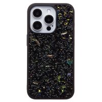 Чехол для Apple iPhone 15 Pro пластиковый POSH SHINE цветы <черный> ― Оптовый PromiseMobile
