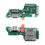 Плата нижняя для Oppo Reno 12 F (CPH2687) на системный разъем, разъем Sim-карты и микрофон