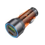 Автомобильное зарядное устройство USB Hoco NZ12A (43W/QC3.0/порт USB-C PD) <оранжевый>