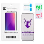 Защитное стекло для Oppo Reno 7 (CPH2363), Reno 8T (CPH2481) (2.5D/закаленное, полная наклейка) <черный> в блистере