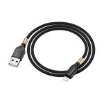 Кабель USB Apple iPhone Lightning Borofone BX92 (2.4A/оплетка ткань) <черный>