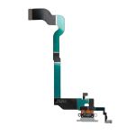 Шлейф для Apple iPhone X на системный разъем и микрофон <серый> (оригинал)