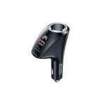 Автомобильное зарядное устройство USB Remax RCC339 (88.5W/2 порта USB -C PD/QC 3.0/разъем прикуривателя/lcd) <черный> 
