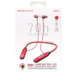 Беспроводные Bluetooth наушники Borofone BE69 <красный>