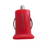 Автомобильное зарядное устройство USB Usams (2 порта/2000mA) <красный>