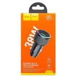 Автомобильное зарядное устройство USB Hoco NZ14A (PD20W/QC3.0) <черный>