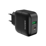 Сетевое зарядное устройство USB Borofone BA46A (3А/QC3.0/PD/кабель Lightning) <черный>