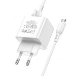 Сетевое зарядное устройство USB Borofone BAS11A (2.1A/10W/кабель MicroUSB) <белый>