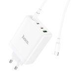 Сетевое зарядное устройство USB-C Hoco N31 (100W/PD/кабель Type-C) <белый>