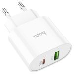 Сетевое зарядное устройство USB Hoco C95A (3A/20W/PD/QC3.0/USB/Type-C) <белый>