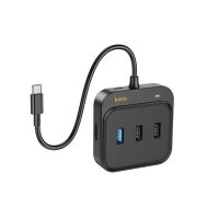 Адаптер Type-C Hoco HB38 (PD 100W/порты HDTV, SD, TF, USB 3.0, USB2.0*2) <черный> ― Оптовый PromiseMobile