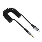 Кабель AUX 3.5mm - Lightning Hoco UPA33A (1.5 м) <черный>
