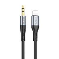 Кабель AUX iPhone Lightning - 3.5 mm Hoco UPA22 (1 м) <черный> ― Оптовый PromiseMobile