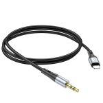 Кабель AUX iPhone Lightning - 3.5 mm Hoco UPA22 (1 м) <черный>
