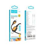Кабель USB-C Type-C Hoco X108 (3A/PD/60W/1 метр) <черный>
