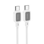 Кабель USB-C Type-C Hoco X108 (3A/PD/60W/1 метр) <белый>