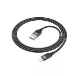 Кабель USB-C Apple iPhone Lightning Borofone BU45 (2.4A/27W/1,2 метр) <черный>