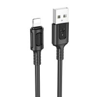 Кабель USB Apple iPhone Lightning Borofone BX111 (2.4A/1 метр) <черный> ― Оптовый PromiseMobile