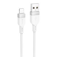 Кабель USB Apple iPhone Lightning Hoco X109 (2.4A/12W/PD/1 метр) <белый> ― Оптовый PromiseMobile