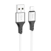 Кабель USB Apple iPhone Lightning Hoco X86 (2.4A/1 метр) <белый> ― Оптовый PromiseMobile