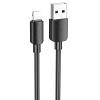Кабель USB Apple iPhone Lightning Hoco X96 (2.4A/12W/0,25 метра) <черный> ― Оптовый PromiseMobile