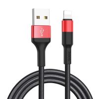 Кабель USB Apple iPhone Lightning Hoco X26 <черно-красный> ― Оптовый PromiseMobile