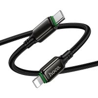 Кабель USB iPhone Lightning Hoco X127 (3A/30W/оплетка нейлон) <черный> ― Оптовый PromiseMobile