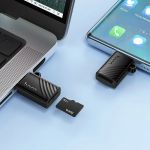 Кард-ридер Hoco HB53 в порт USB-C для MicroSD <черный>