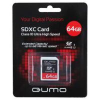 Карта памяти MicroSD 64 Gb CL10 Qumo (UHS-1) в блистере с адаптером ― Оптовый PromiseMobile