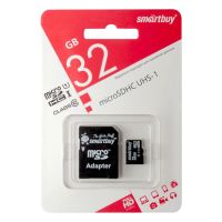 Карта памяти MicroSDHC 32 Gb CL10 UHS-I Smart Buy c адаптером ― Оптовый PromiseMobile