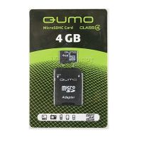 Карта памяти MicroSDHC 4 Gb CL4 Qumo в блистере с адаптером ― Оптовый PromiseMobile