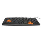 Клавиатура проводная Nakatomi Navigator-Multimedia KN-11U (USB) <черно-оранжевый>