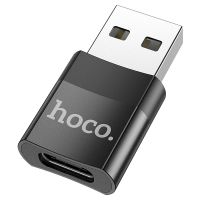 Переходник OTG (USB Host - Type-C) Hoco UA17 <черный> ― Оптовый PromiseMobile
