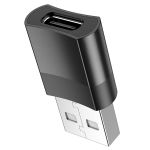 Переходник OTG (USB Host - Type-C) Hoco UA17 <черный>