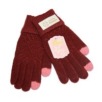 Перчатки для ёмкостных тачскринов (размер S) №17 <бордовый> ― Оптовый PromiseMobile