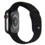 Ремешки для Apple Watch 38/40/41 mm Sport Band силиконовый перфорированный (размер S) <черный>