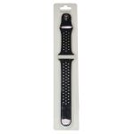 Ремешки для Apple Watch 38/40/41 mm Sport Band силиконовый перфорированный (размер S) <черный>