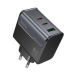 Сетевое зарядное устройство USB Hoco CS75A (70W/QC3.0/2USB-C) <черный>