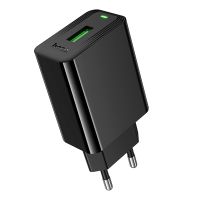 Сетевое зарядное устройство USB Hoco CS92A (18W/QС3.0) <черный> ― Оптовый PromiseMobile