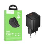 Сетевое зарядное устройство USB-С Hoco N66 (35W/PD) <черный>