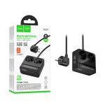Сетевой фильтр Hoco AC27 (2500W/2 розетки/1 порт USB QС3.0/2 порта USB-C PD 30W/шнур 2 метра) <черный>