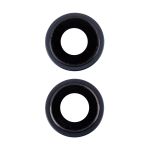 Стекло камеры для Apple iPhone 15, iPhone 15 Plus (комплект 2 шт.) <черный>