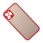 Чехол для Apple iPhone 12 Pro пластиковый с окантовкой <красный>
