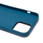 Чехол для Apple iPhone 14 Pro Max пластиковый вставка экокожа <синий>