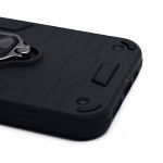 Чехол для Apple iPhone 14 Pro Max силиконовый противоударный с кольцом <черный>