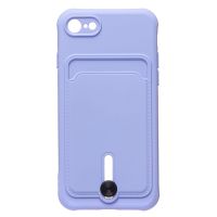 Чехол для Apple iPhone 7, 8, SE 2020, SE 2022 силиконовый с картхолдером №4 <фиолетовый> ― Оптовый PromiseMobile