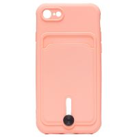 Чехол для Apple iPhone 7, 8, SE 2020, SE 2022 силиконовый с картхолдером №4 <светло-розовый> ― Оптовый PromiseMobile