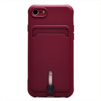 Чехол для Apple iPhone 7, 8, SE 2020, SE 2022 силиконовый с картхолдером №4 <бордовый> ― Оптовый PromiseMobile