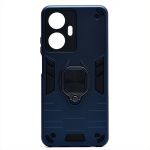 Чехол для Realme C55 (RMX3710) силиконовый противоударный с кольцом <синий>